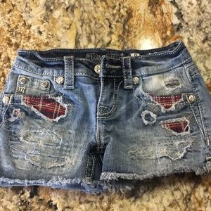 Distressed Patchwork Denim Shorts
